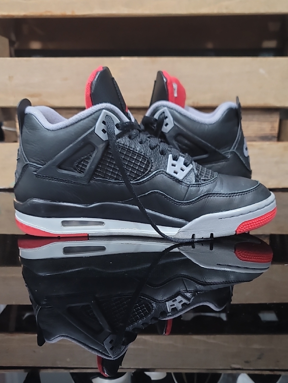 Nike Air Jordan 4 Retro "Bred Reimagined Mens 7 Ships Today - Picture 6 of 15